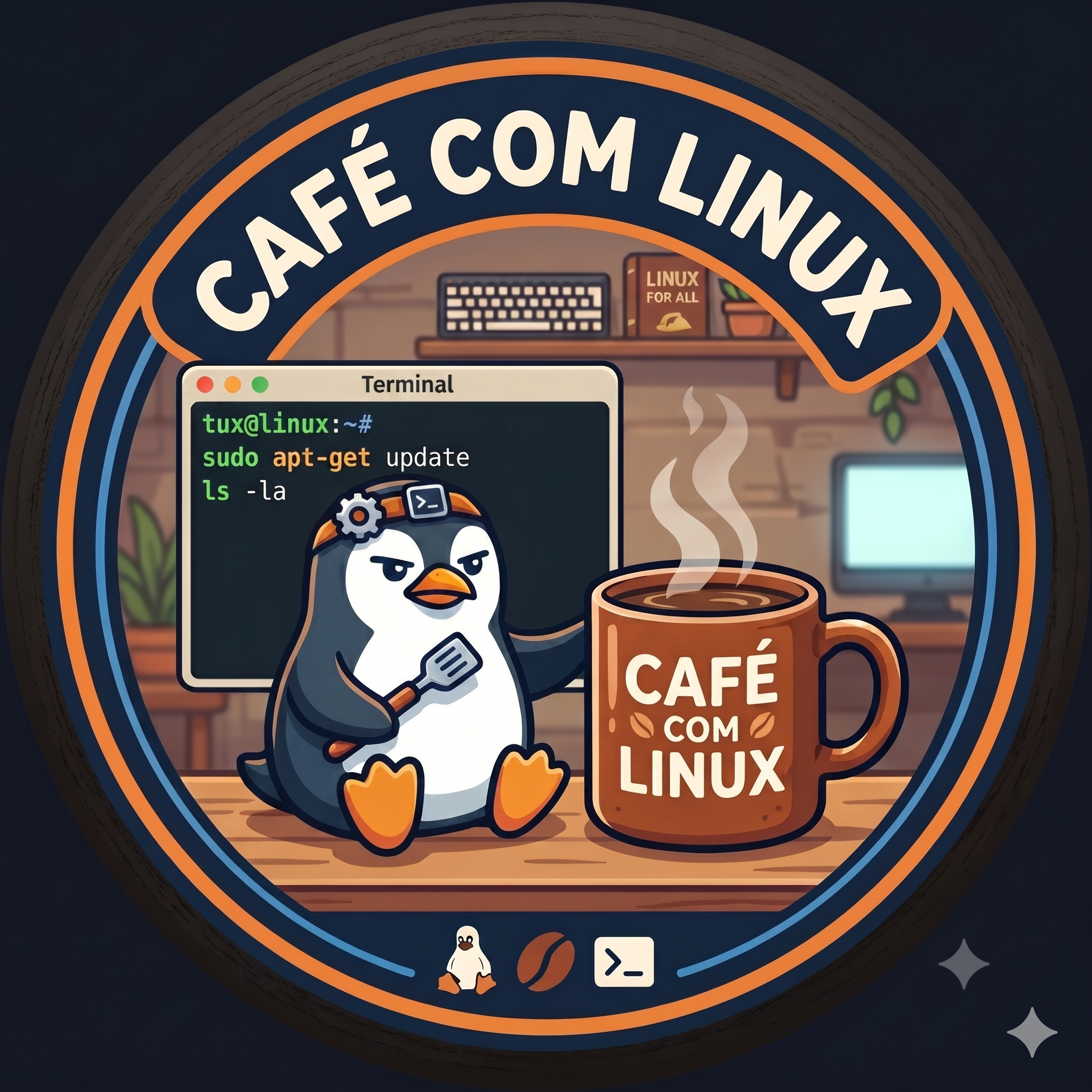 Café com Linux Logo